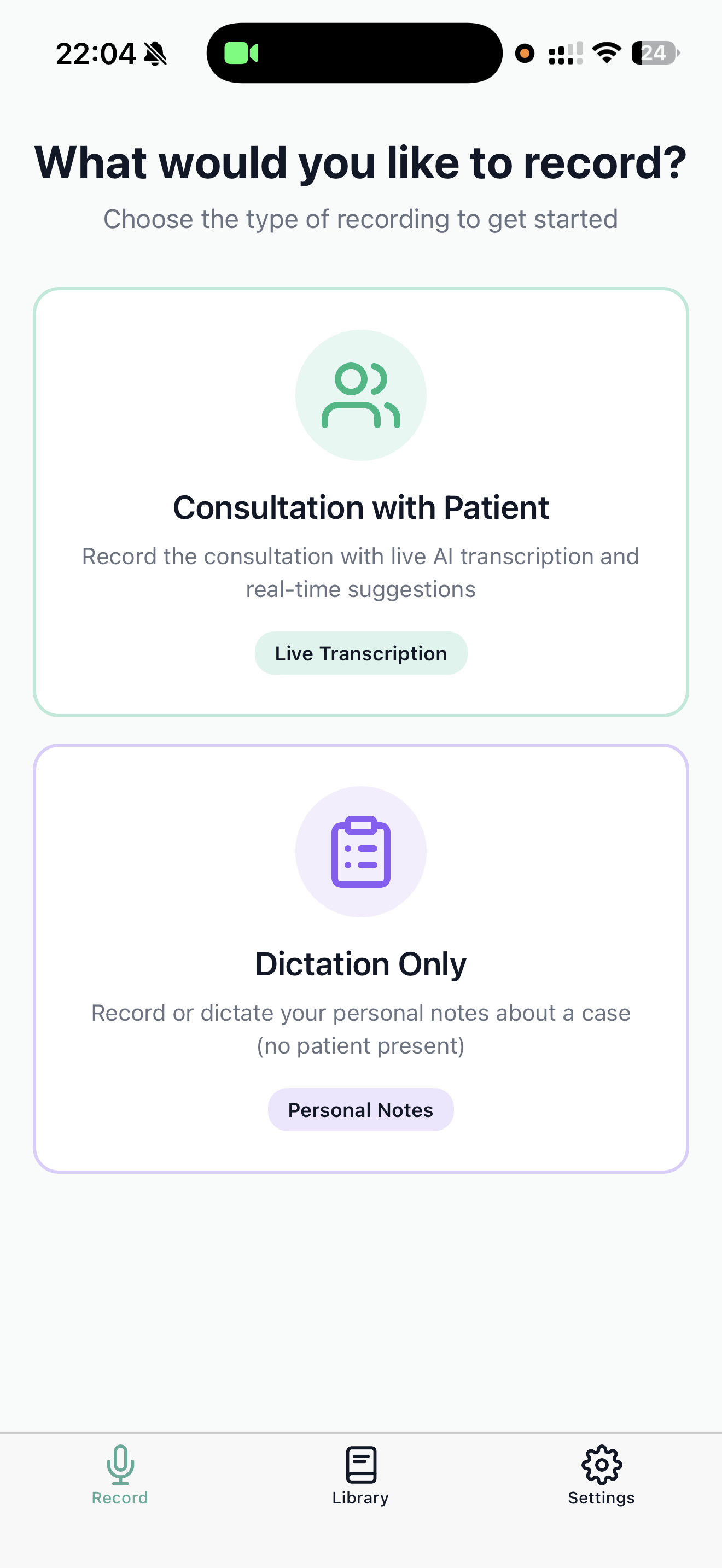 Dual Recording Modes